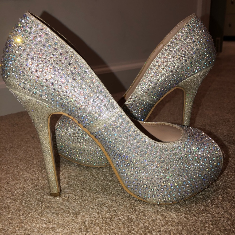 Rhinestone high heels
